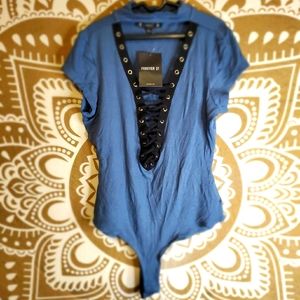 Tie Up Caged Bodysuit